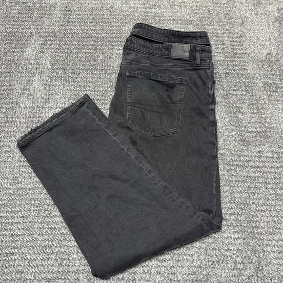American Eagle By Payless Denim - American Eagle Womens‎ Jeans 14x30 Super High-Rise Baggy Straight Black